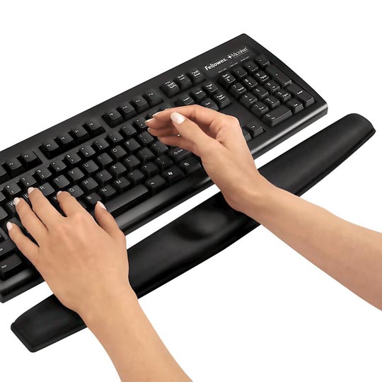 Mousepad tipo gel para escritorio, negro