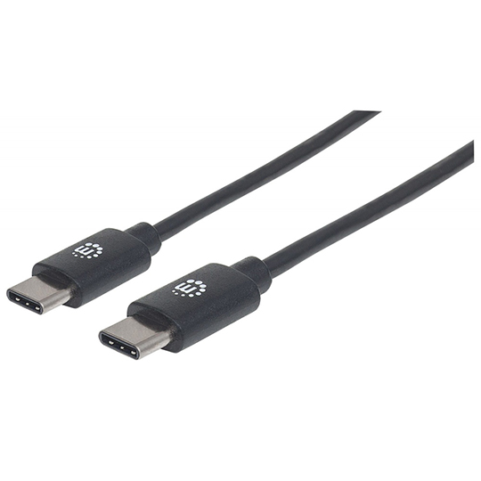 Cable Manhattan USB C Macho-USB C Macho 50cm Negro