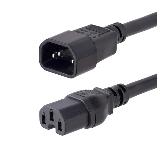 Cable 3m de extension de alimentacion c14 a c15 125v