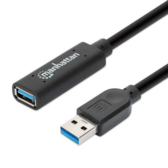 Cable Extensión USB Manhattan USB A 3.0 Macho a USB A Hembra 5 Metros
