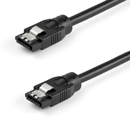 Cable sata redondo de 0.3m conectores con cierre 6gbs