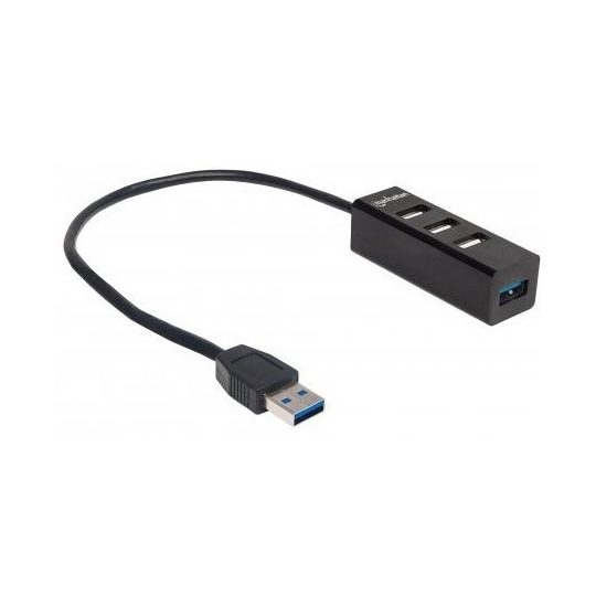 Hub Manhattan USB v2.0 3 ptos y v3.0.