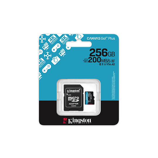 Memoria Flash Kingston Canvas Go! Plus, 256GB MicroSD UHS-I Clase 10