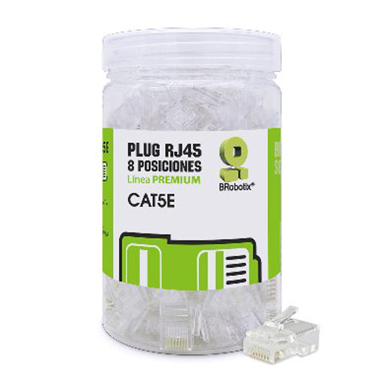 Plug Brobotix RJ45 CAT 5e UTP bote 100 piezas