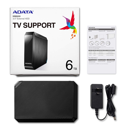 Disco Duro Externo De Escritorio, 6TB, USB 3.0, Color Negro.