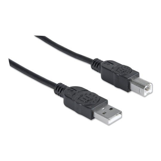 Cable USB V2.0 a-b 5.0M, negro