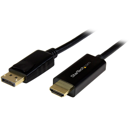 Cable Startech dp a HDMI de 2m ultra HD 4k negro