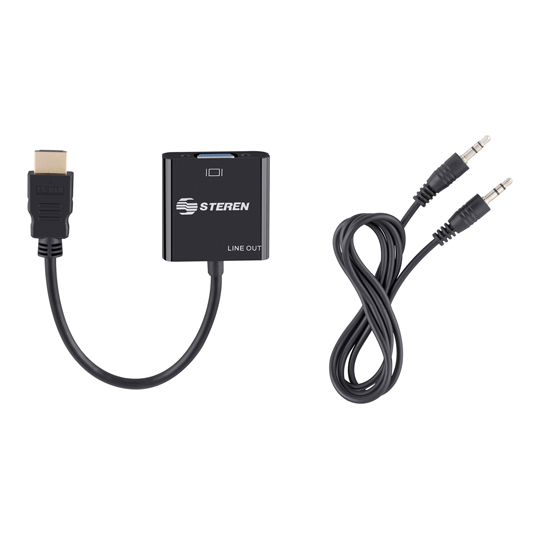 Convertidor HDMI a VGA STEREN 208-151 color negro STEREN