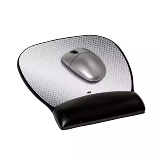 Mousepad 3M gris con descansamuñecas de gel