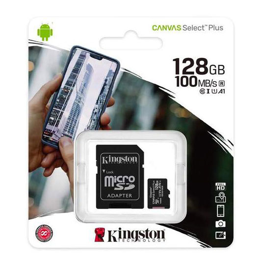Microsd Con Adaptador Cl10, 128GB, A1..