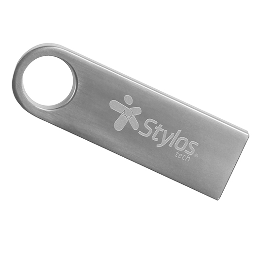 Memoria USB Stylos ST500, 32GB, USB 2.0, Plata