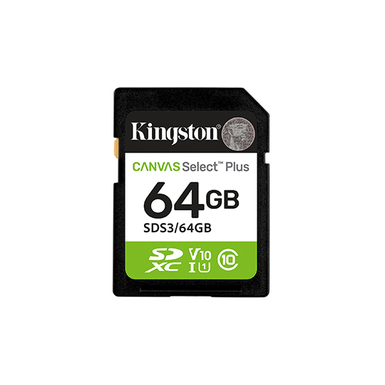 64GB SDXC Canvas Select Plus Gen3 100MB/s C10 UHS-I U1 V10