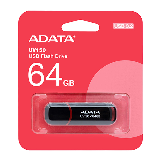 Memoria DasHDrive Uv150, 64GB, USB 3.0, Negro