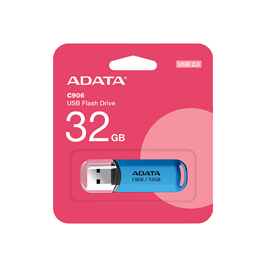 Memoria USB Adata C906, 32GB, USB 2.0, Azul