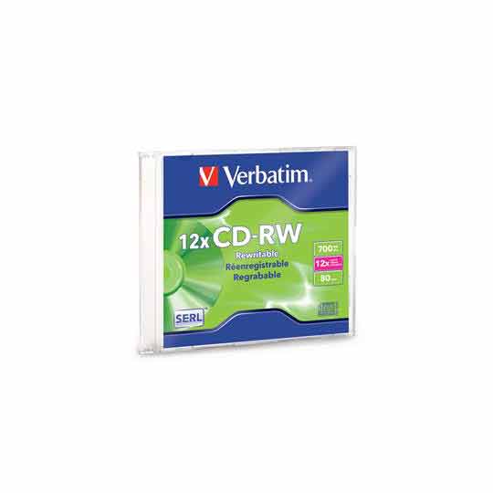 Disco Verbatim CD-RW 12x alta velocidad individual