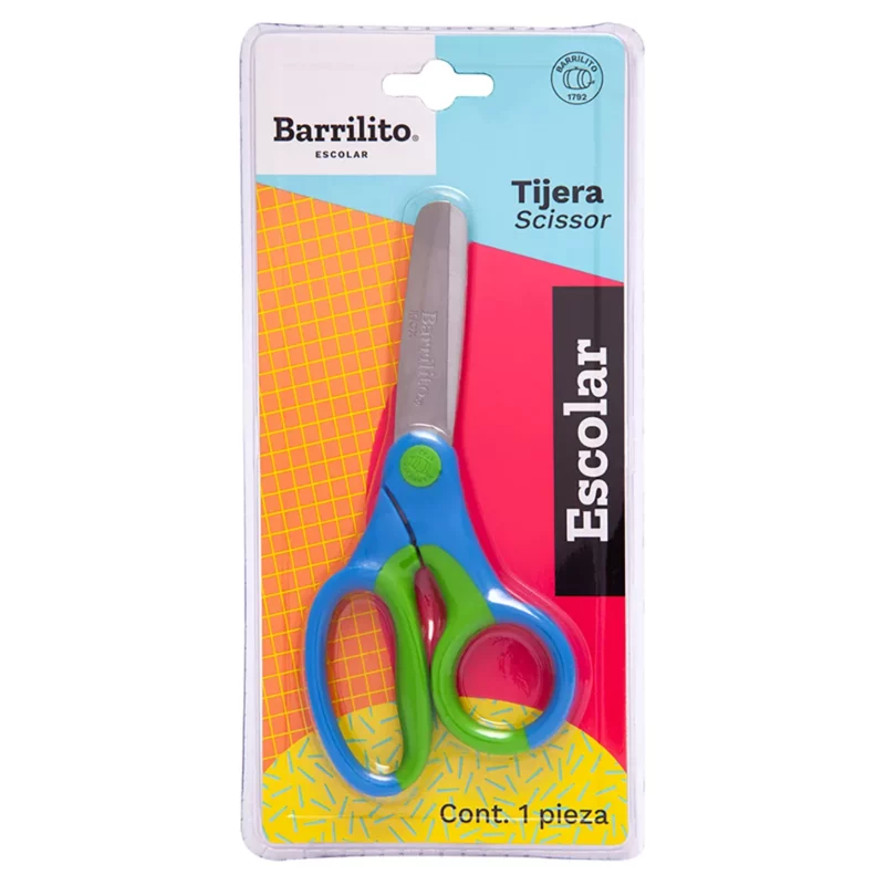 TIJERA ESCOLAR PUNTA ROMA 146-5 ATADO DE 6 PZAS.