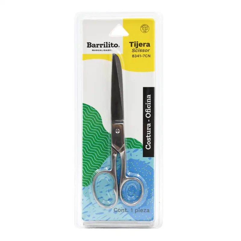 TIJERA COSTURA FORJADA 7″ OJO GDE 8341-7 ATADO DE 2 PZAS.
