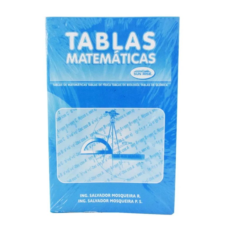 TABLA MATEMATICAS MOSQUEIRA 1 ATADO DE 2 PZAS.