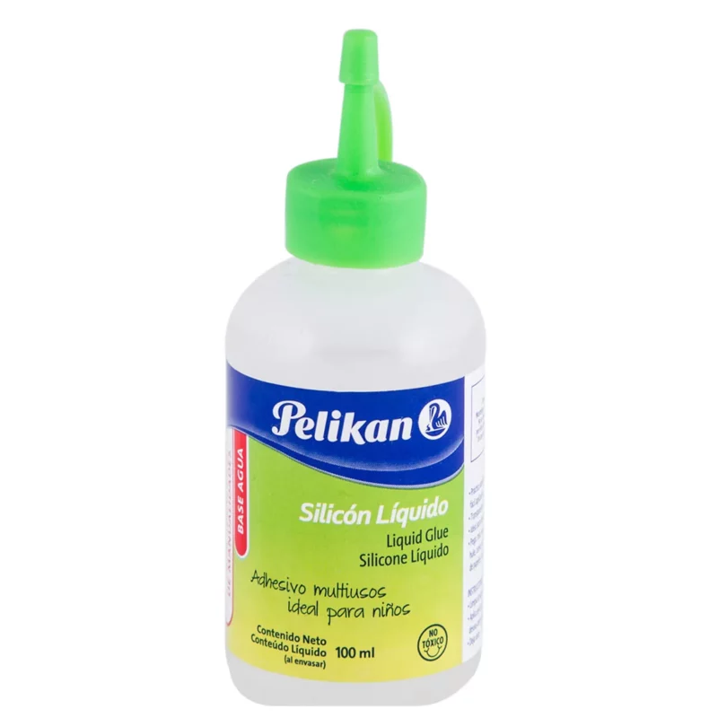 SILICON LIQUIDO PELIKAN BASE AGUA 100ML ATADO DE 3 PZAS.