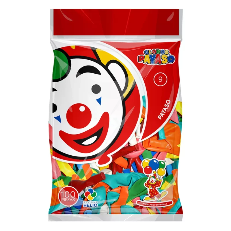 Globo Payaso Con 100 NO. 9