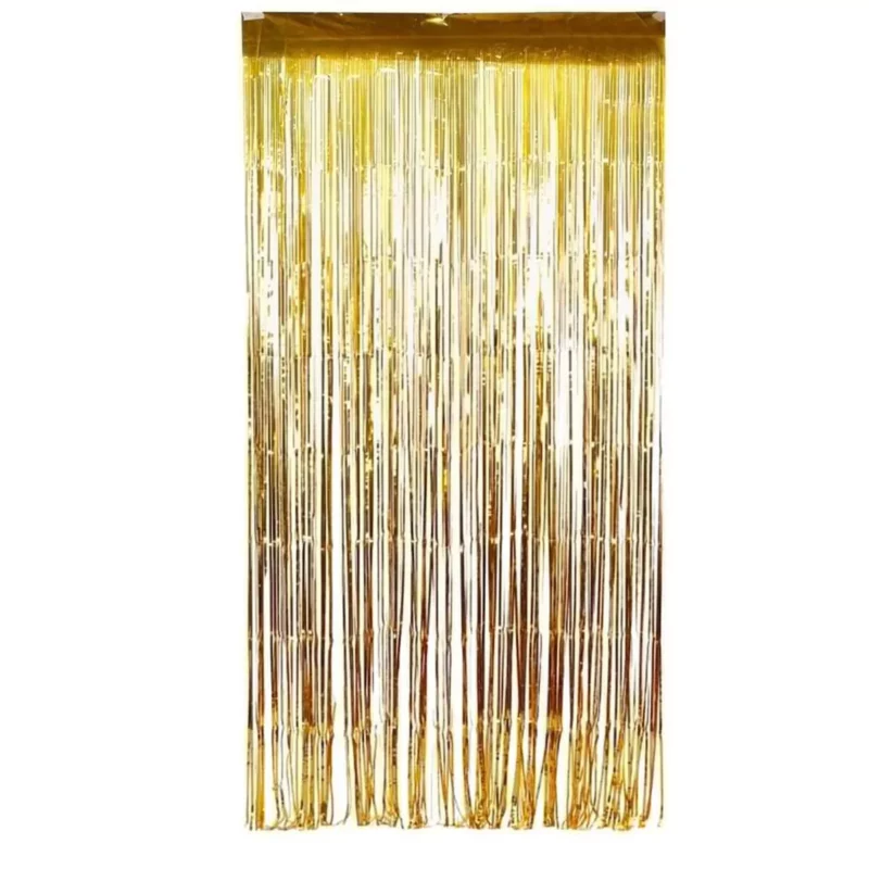 Cortina decorativa foil 2CMX1M 8995-G champaña
