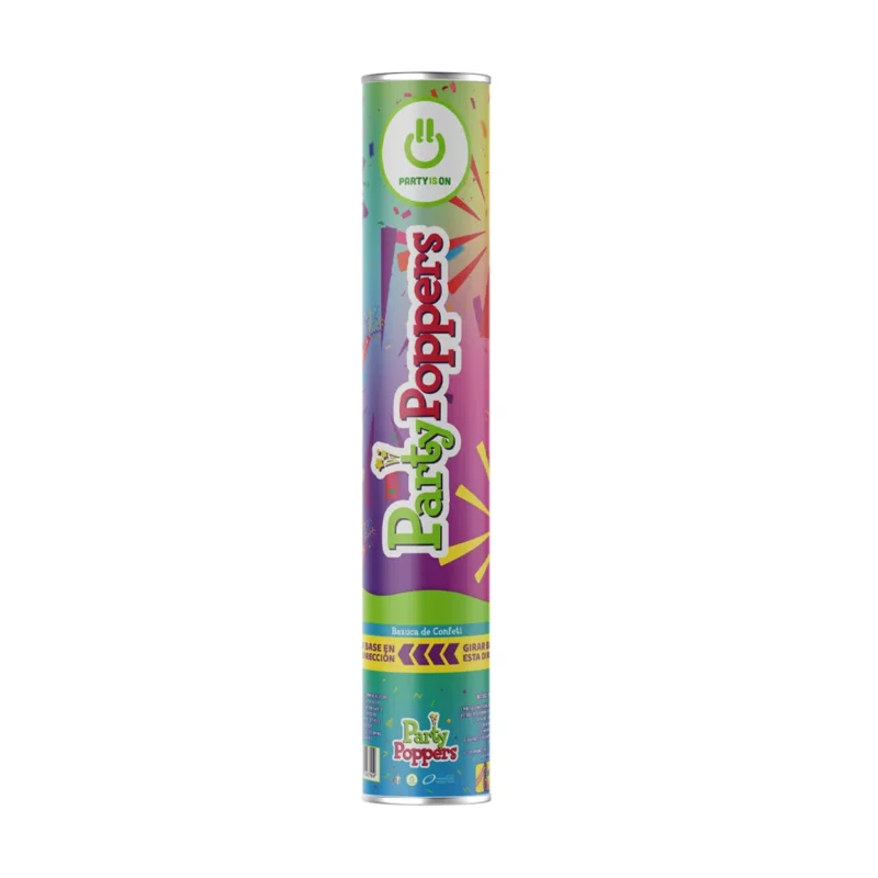 Confetti multicolor parti popper 30CM paq. c/ 2 PZ.
