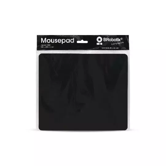 Mousepad Brobotix Ultra Delgado Negro Con Bolsa