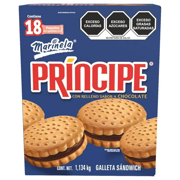 Galleta Príncipe Marinela Relleno Sabor a Chocolate 1.134 kg