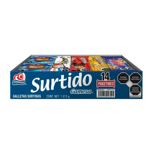 Galletas Gamesa Paketines Varios Sabores 14 pzas