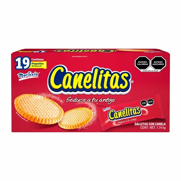 Canelitas Marinela 19 pzas de 60 g c/u
