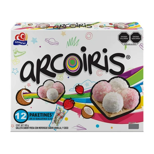 Arcoiris Gamesa con 12 pzas de 75 g c/u