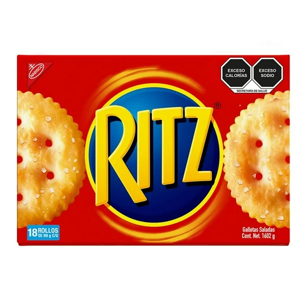 Galletas Ritz Saladas con 18 pzas de 89 g c/u