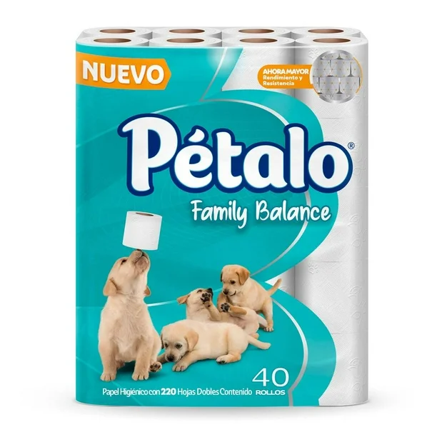 Papel Higiénico Petalo Family Balance 40 Rollos