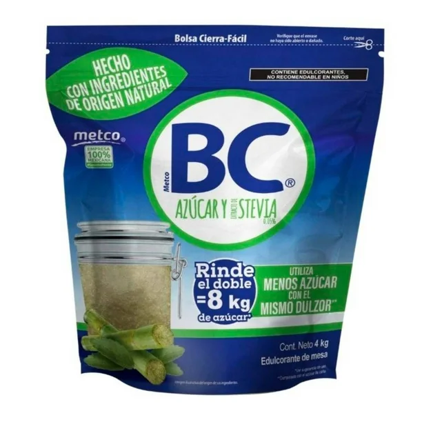 Edulcorante de Mesa Metco BC Baja en Calorías 4 kg