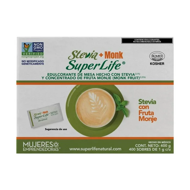 Endulzante Super Life Stevia+Monk 400 g
