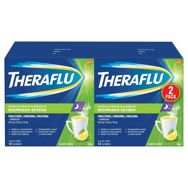 Té Antigripal Theraflu Resfriado Severo 20 Sobres