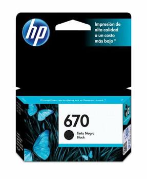 Tinta HP 670 Negro