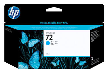 Cartucho de tinta HP 72 de 130 ml cian.