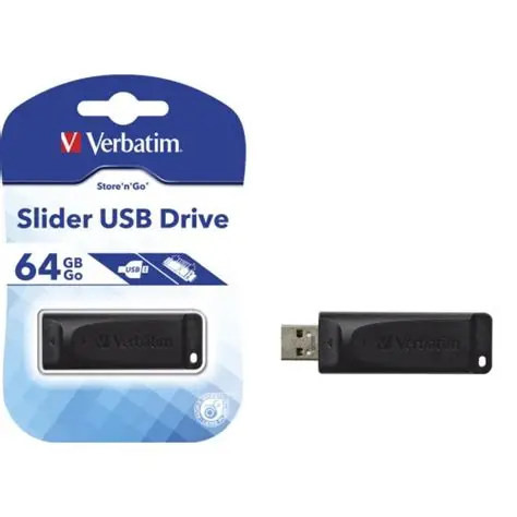 Memoria Verbatim USB 64GB slider black