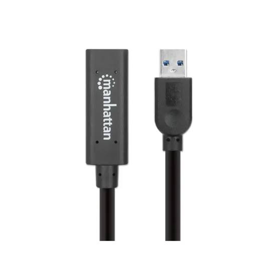 Cable Manhattan Extensión USB 2.0 Alta Velocidad 1.8m Color Negro