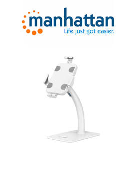  Soporte Manhattan Montaje Pared para Tablet o iPad Antirrobo Color Blanco 