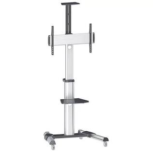 Soporte TV Manhattan 37" a 86" de Piso Tipo Carro Planas 50 Kg