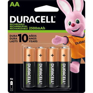 Pila Duracell Recargable AA blister con 4 Pilas