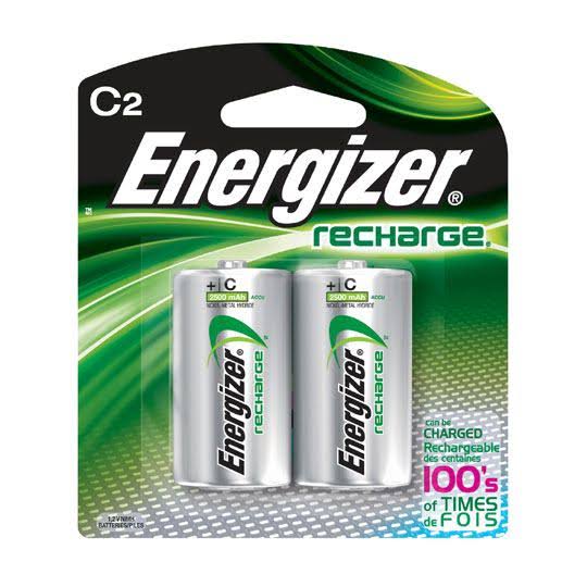 Pilas Recargables Energizer C en blíster con 2 piezas