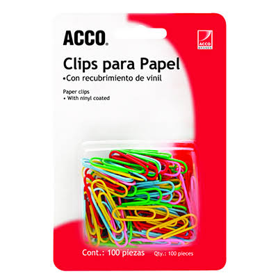 Clip estándar de colores ACCO capacidad
