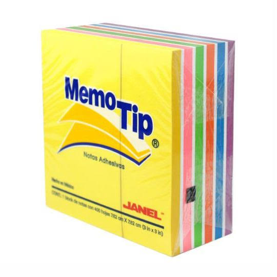 Notas Adhesivas multi Memo Tip neon 3x3
