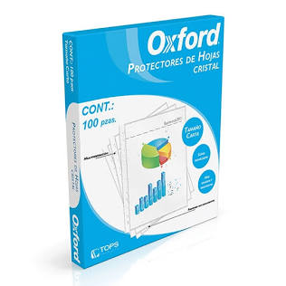 Protector de hojas Oxford carta cristal