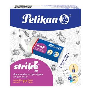 Goma Pelikan de Migajón Strike Caja C/20 Pzas