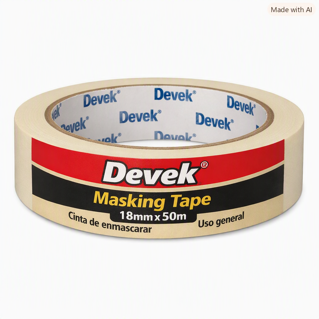 Masking tape Devek color natural 18mm x 50m