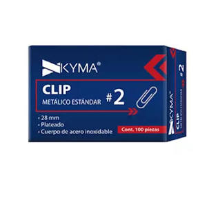Clip metálico kyma cuadradito no.2 28mm